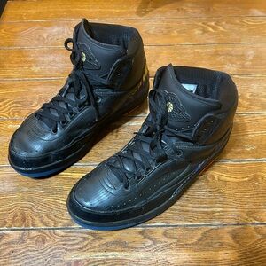Nike Mens Air Jordan 2 BQ7618-007 Black BHM Black History Month shoes Size 10.5